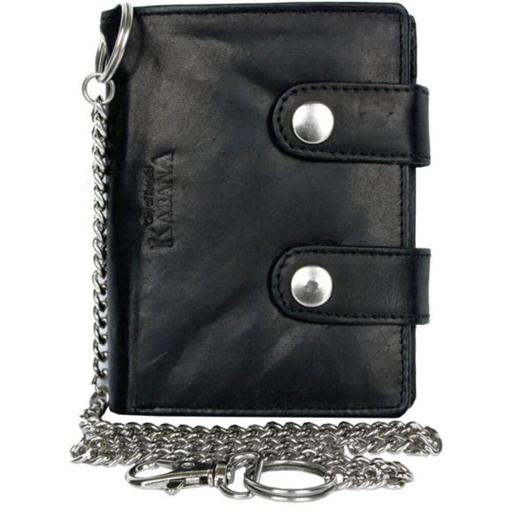 Men's Biker's Wallet Kabana with 18 Inches (45 cm) Long Metal Chain to Hang